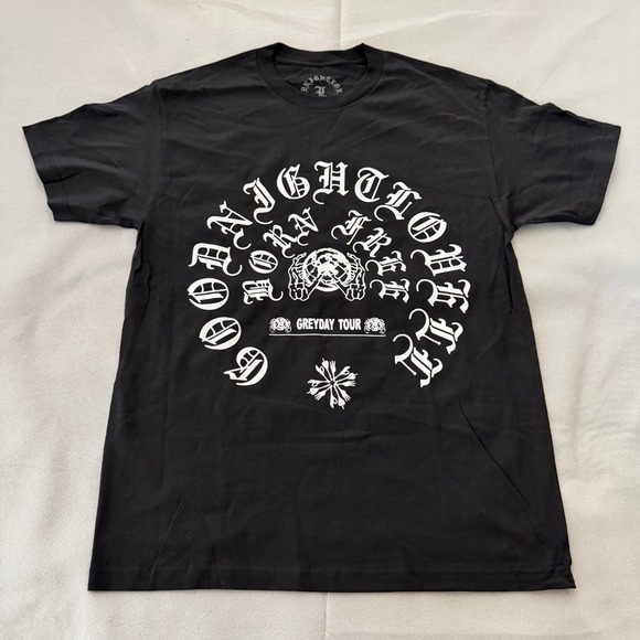Goodnight Lovell Other - Goodnight Lovell Born Free Greyday Tour Black Graphic‎ T-Shirt Mens Large